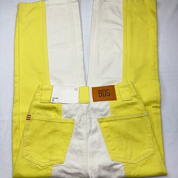 BDG size 24Yellow and Cream Casual Pants - Picture 3 of 4